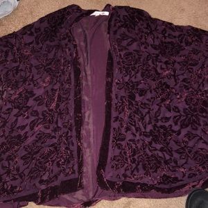 Plum Velvet Kimono